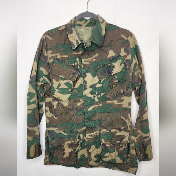 Vietnam 1970 USMC Marines Corpes ERDL Ripstop Camo Top Hot Weather Jacket Sz Xs - Picture 7 of 9
